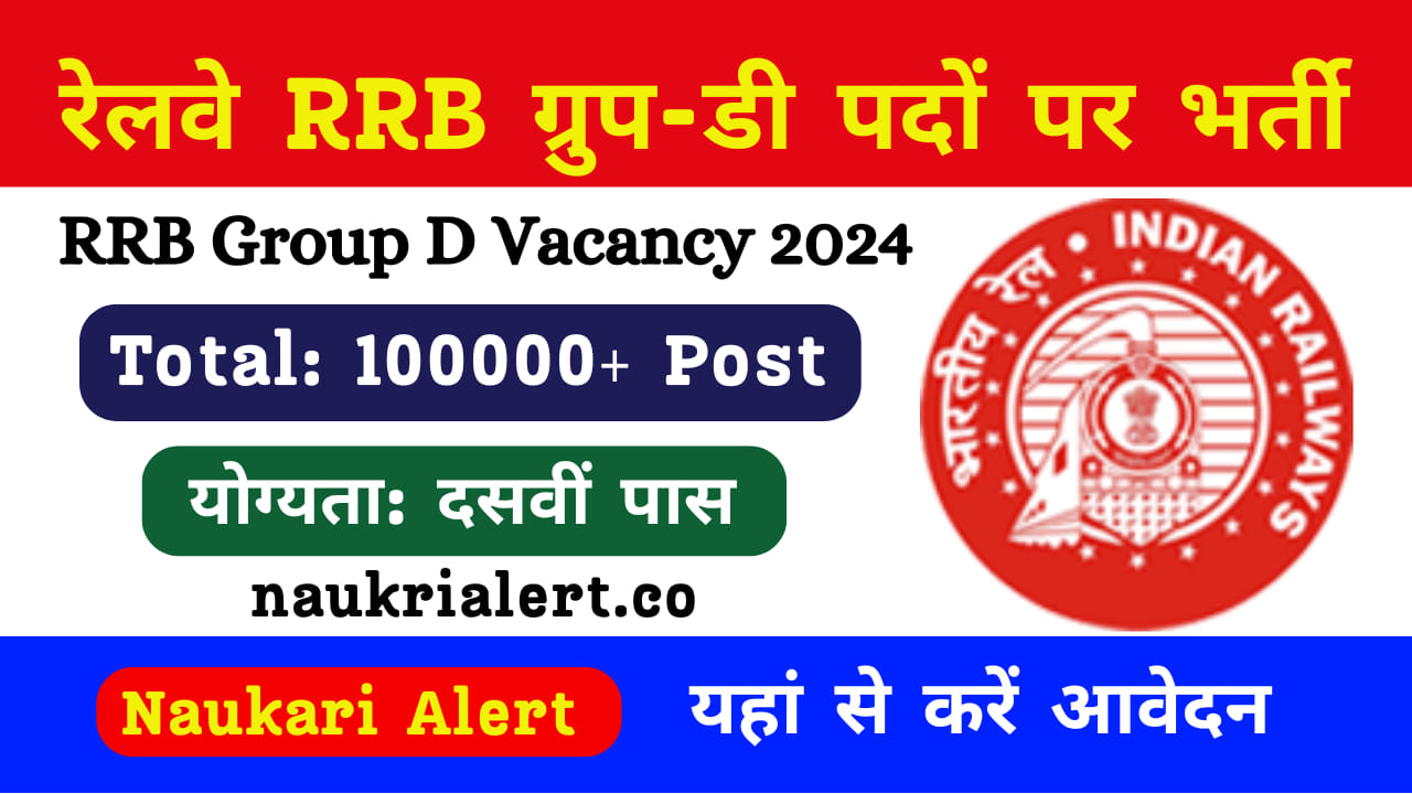 RRB Group D Recruitment 2024 Notification for 100000+ Post; 10th Pass